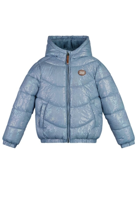 Moodstreet winterjas Jesse oil-effect ice blue (M507-5221-131)