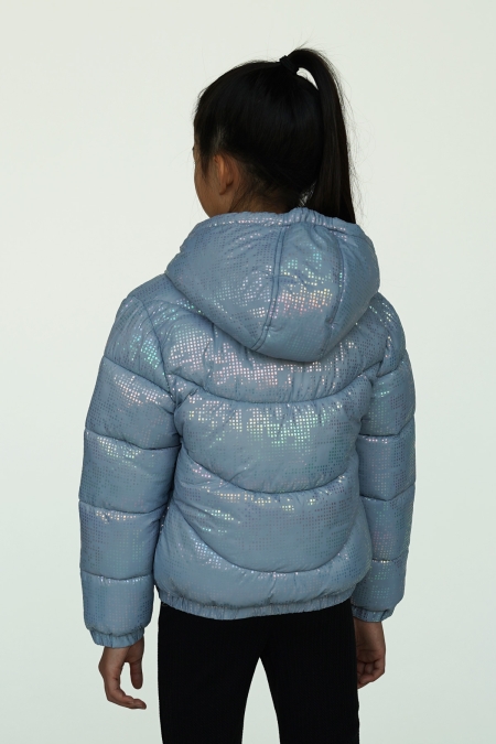 Moodstreet winterjas Jesse oil-effect ice blue (M507-5221-131)