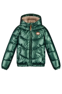 Moodstreet winterjas Jesse shiny wave quilt green (M507-5222-350)