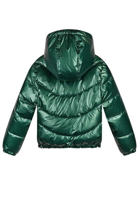 Moodstreet winterjas Jesse shiny wave quilt green (M507-5222-350)