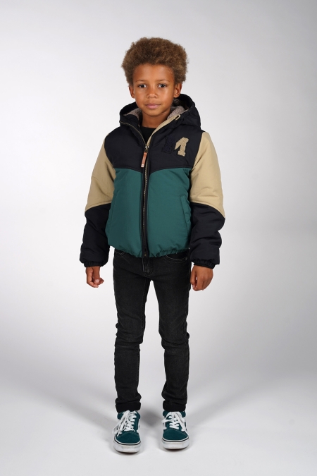 Moodstreet winterjas Joshua multi-colour black (M507-6218-099)