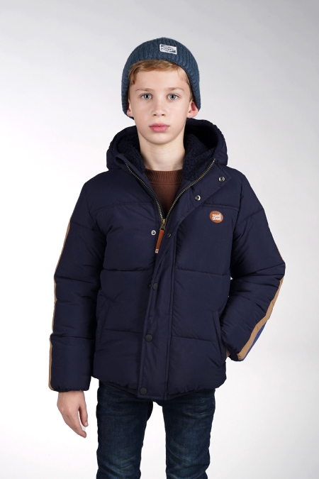 Moodstreet winterjas Jeff navy achterkant lichter blauw (M507-6224-170)