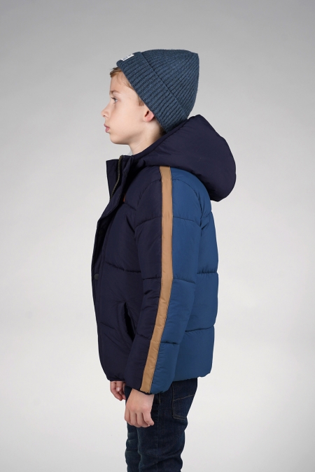 Moodstreet winterjas Jeff navy achterkant lichter blauw (M507-6224-170)
