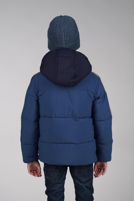 Moodstreet winterjas Jeff navy achterkant lichter blauw (M507-6224-170)