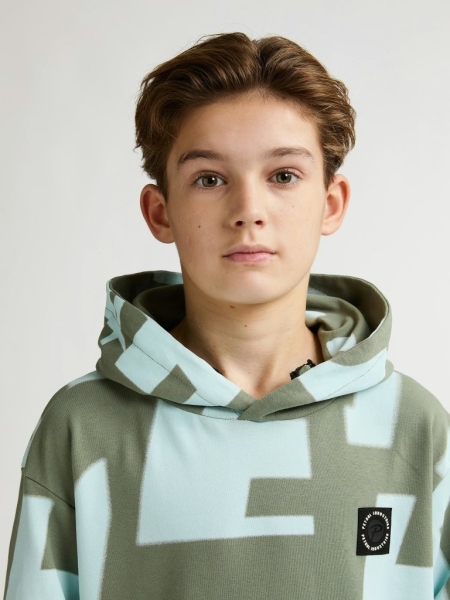 Petrol hoodie (B-1060-SWH351-6179)