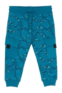 4President broek Bas blue aop whale