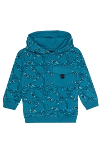 4President hoodie Boaz blue aop whale