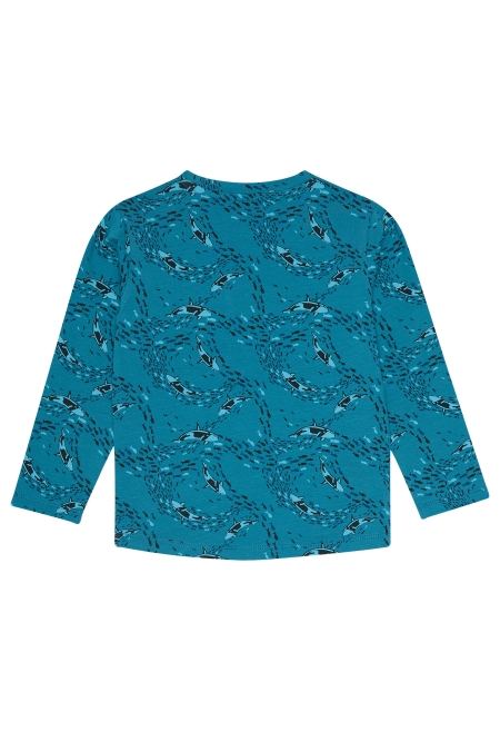 4President longsleeve Bram blue aop whale