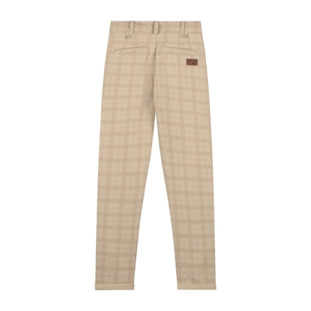 Skurk broek Byron zand geruit
