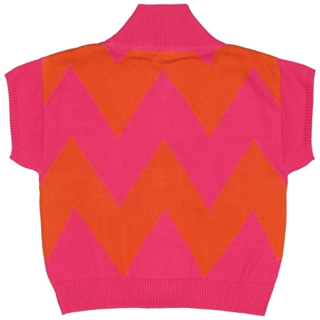 Quapi vest korte mouwen Diona aop pink graphic