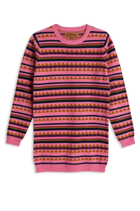 4President jurk Kameron pink zigzag