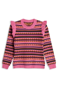 4President sweater Kapri pink zigzag