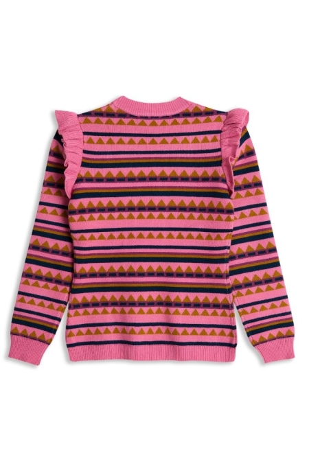 4President sweater Kapri pink zigzag