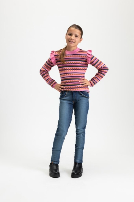 4President sweater Kapri pink zigzag