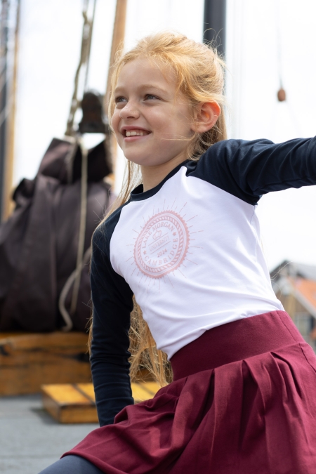 Lake Morgan longsleeve Pleun white navy (B01-704)