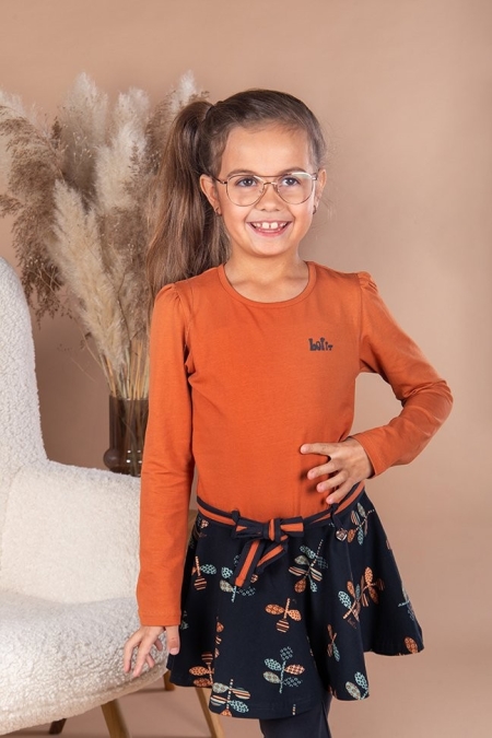 Lofff loffely dress Faline caramel flower patch (B24-503)