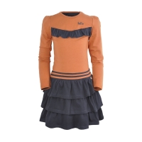 Lofff dress Florice caramel navy (B24-509)