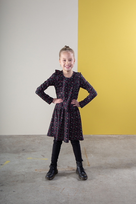 Lovestation22 dress Geertje black aop (B24-712)