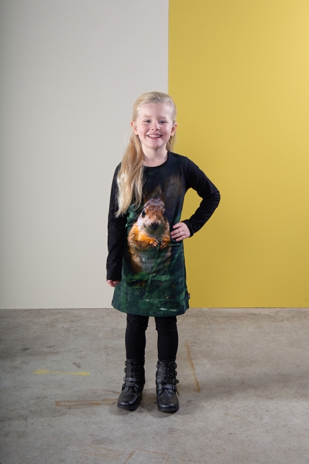 Lovestation22 dress Geraldine black konijn (B24-715)