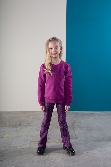 Lovestation22 flared pants Ginie grape kiss retro (B24-739)