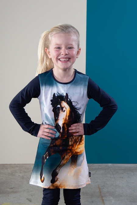 Lovestation22 dress Gladys night sky paard (B24-745)
