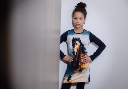 Lovestation22 dress Gladys night sky paard (B24-745)