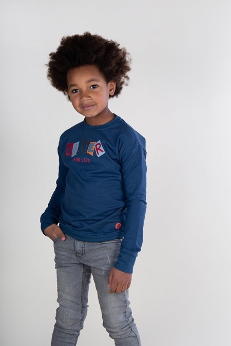Nais sweater Ido blue wing (B24-453)