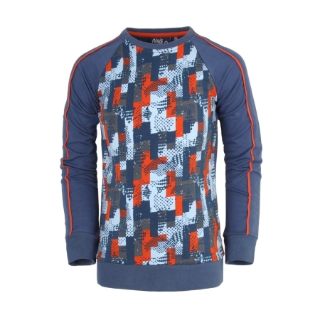 Nais sweater Idse blue wing aop (B24-454)