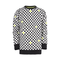 Nais sweater Irvin black geruit (B24-469)