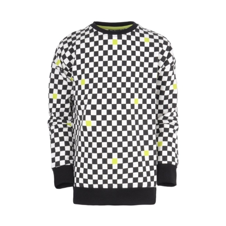 Nais sweater Irvin black geruit (B24-469)