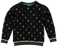 B'Chill sweater Nielson black aop horloges