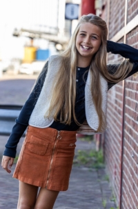 Billy & Lilly Teddy gilet Jo coco white