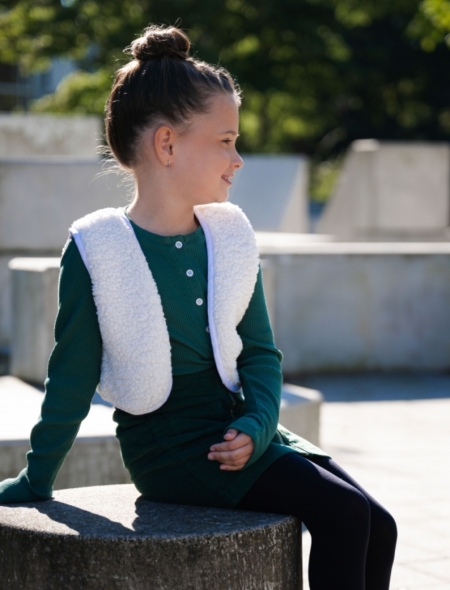 Billy & Lilly Teddy gilet Jo coco white