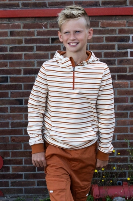 Billy & Lilly Hoodie Pax adobe stripe