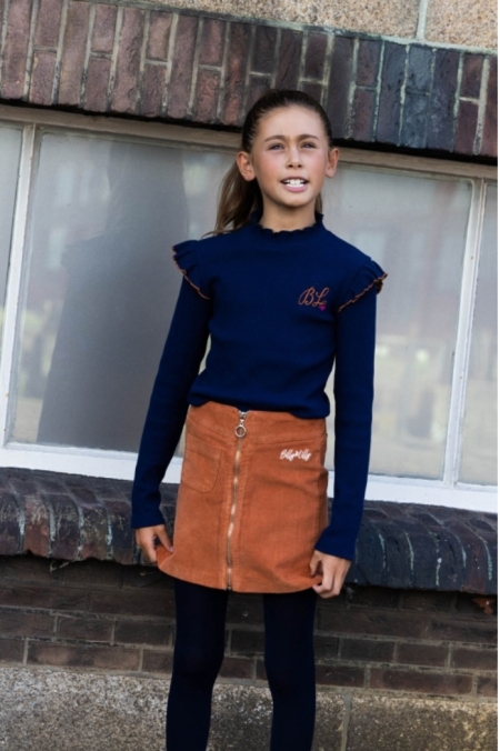 Billy & Lilly Rib col Cara peacoat