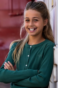 Billy & Lilly Rib top Maud smoke pin green