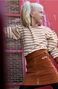 Billy & Lilly Sweater Lieke coco winter white adobe stripe
