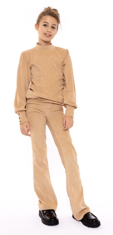 No Way Monday rib longsleeve camel (Q52082)