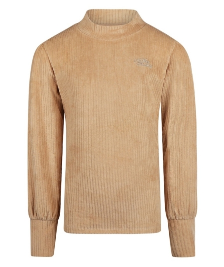 No Way Monday rib longsleeve camel (Q52082)