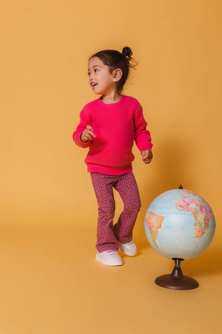 Quapi broek Marit aop pink flower