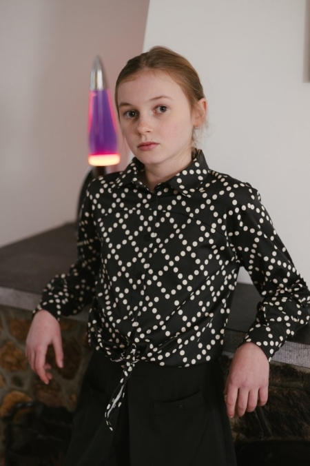 Levv blouse Nerena aop white dot