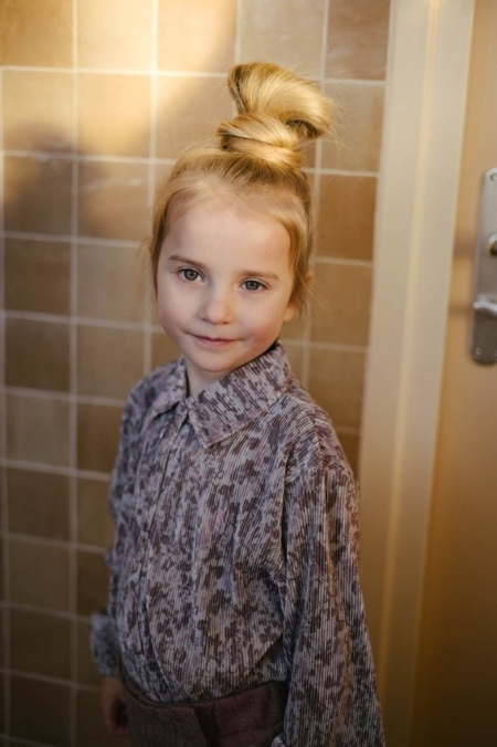 Levv longsleeve Pippi aop soft grey flower