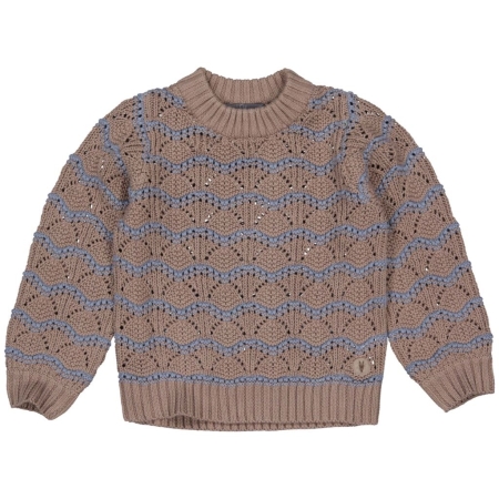 Levv knitted sweater Polly dark taupe