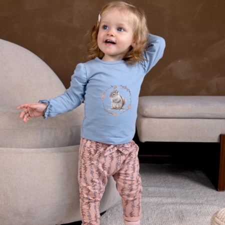 Dirkje broek dusty pink aop (Q52366)