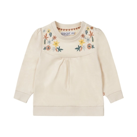 Dirkje sweater off white bloemen (Q52395)