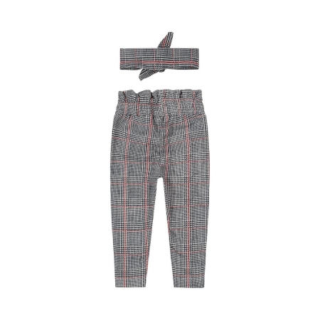 Dirkje broek dark red geruit (Q52478)