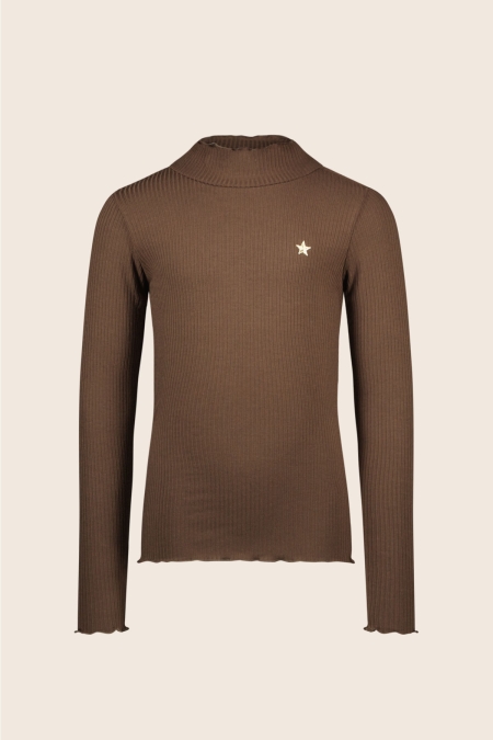 Like Flo rib longsleeve Eef choco (F508-5400-470)