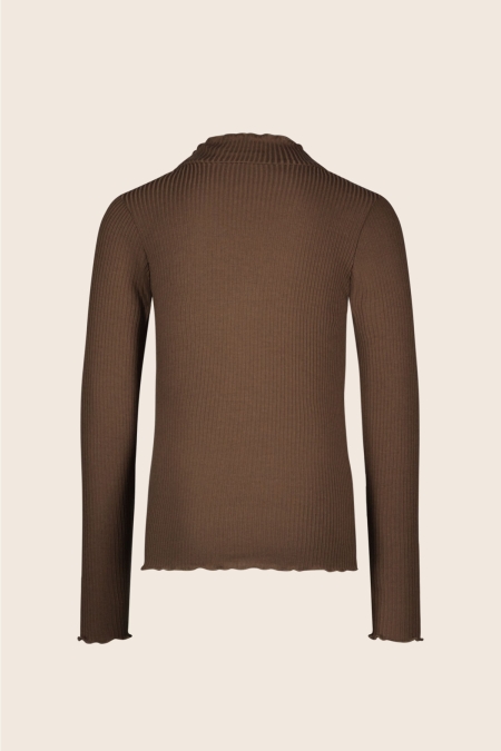 Like Flo rib longsleeve Eef choco (F508-5400-470)