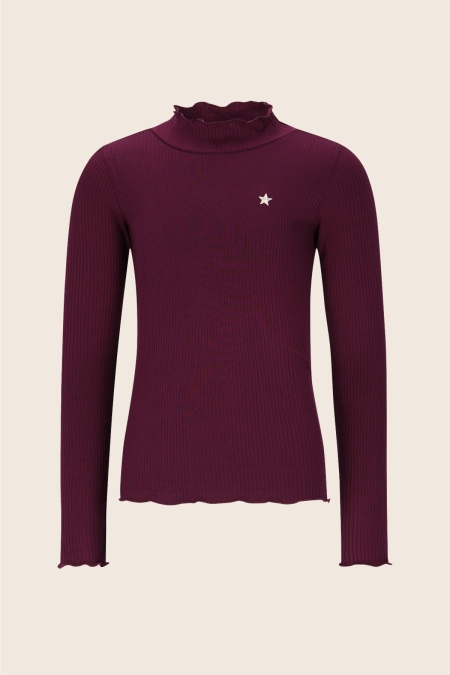 Like Flo rib longsleeve Eef cherry (F508-5400-615)