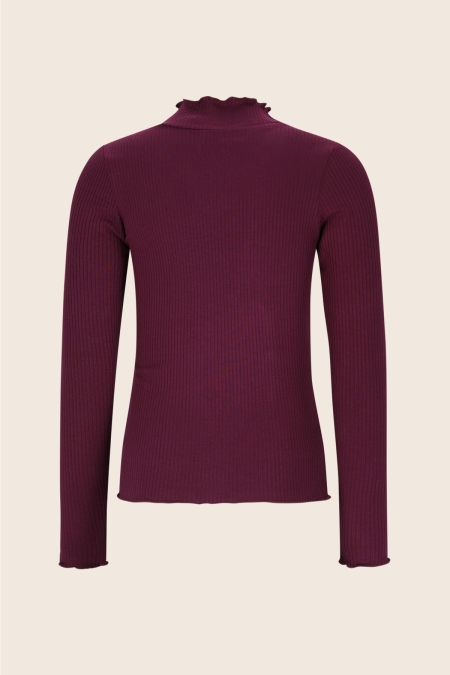 Like Flo rib longsleeve Eef cherry (F508-5400-615)